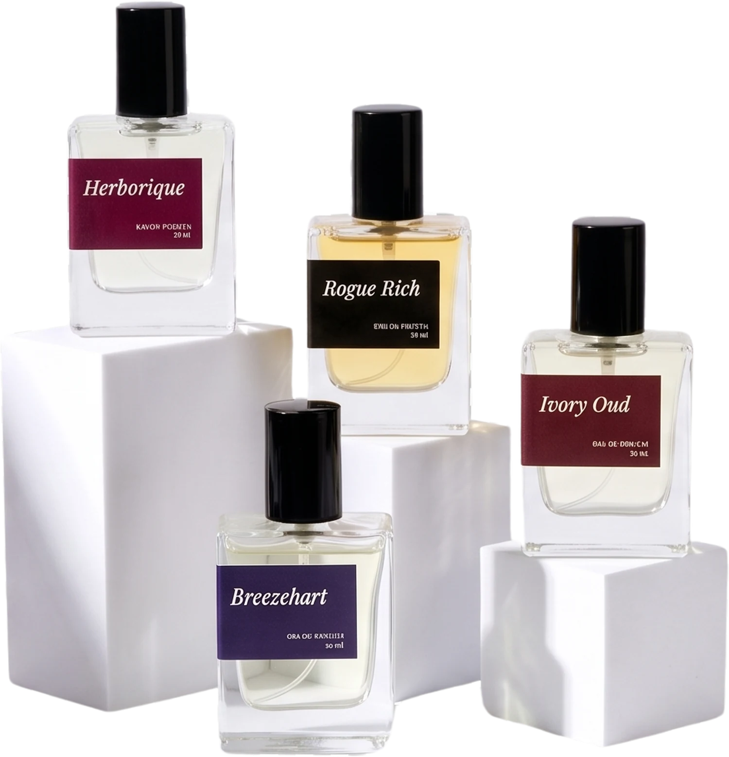The four Roissant fragrances